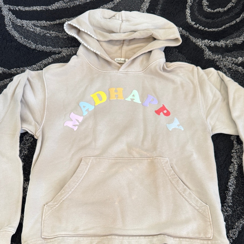 Madhappy Hoodie in Light Tan with Colorful Logo